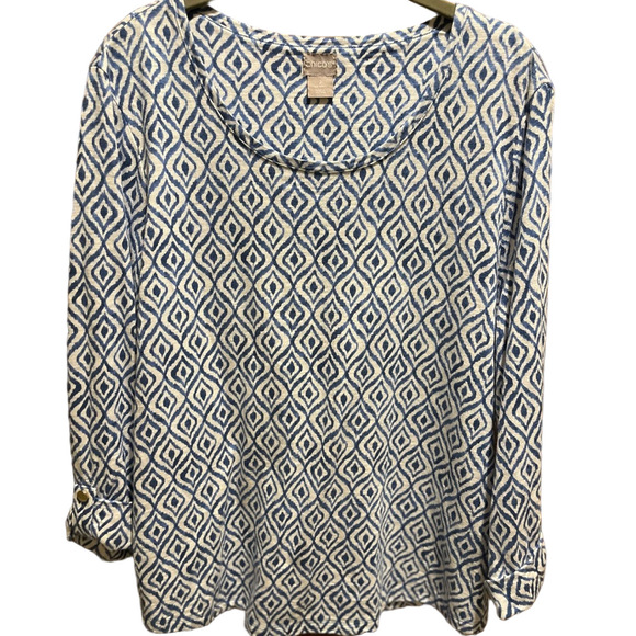 Chico's Tops - 12. WOMENS CHICO’S 2/L DETAIL TOP